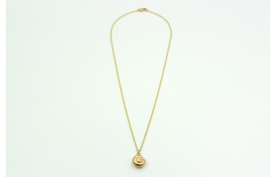 Solitario de cadena de eslabón pequeño oro mate y 