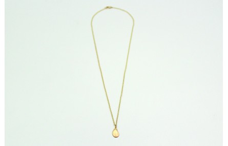 Solitario de cadena de eslabón pequeño oro mate y 