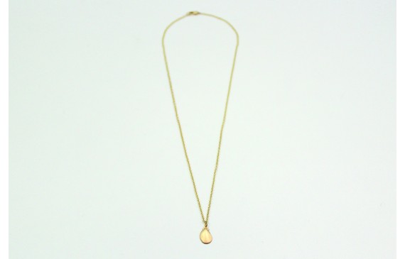 Solitario de cadena de eslabón pequeño oro mate y 