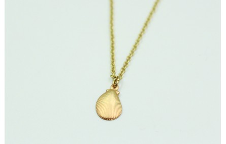 Solitario de cadena de eslabón pequeño oro mate y 