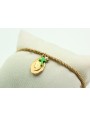 Pulsera entera nudo serpiente oro palido con virge