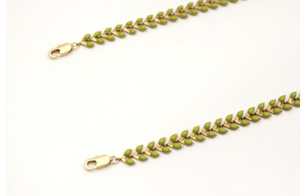 Cuelga mascarilla de cadena de petalos esmaltada v