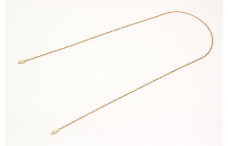 Cuelga mascarilla cadena con miyuki mostaza. Largo