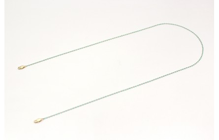 Cuelga mascarilla cadena con miyuki menta. Largo 6