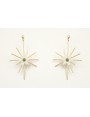 Pendientes con colgante rayos y flor nacar rematad
