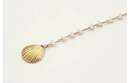 Pulsera cadena corazones crsital rematada con conc