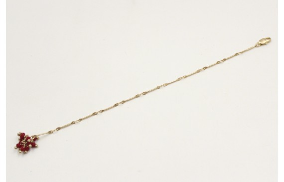 Pulsera cadena listones rematada con burruño de fa