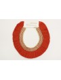 Collar babero con flecos naranjas con entrepieza d