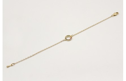 Pulsera aro de microbillos y cadena de eslabón peq