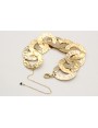 Pulsera eslabones irregulares en color oro brillo.