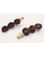 Pendientes con tres bolas rizadas esmaltadas en gr