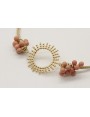 Pulsera macrame oro palido con sol central y alfil