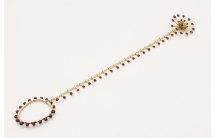 Pulsera de cadena de cerillas esmaltadas en grante