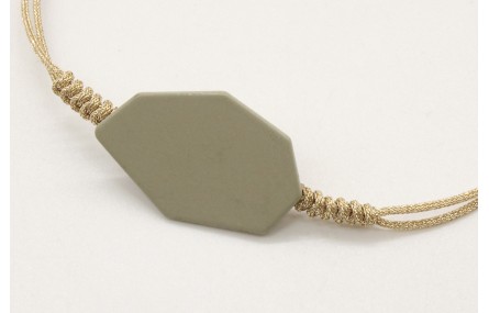 Pulsera nudo serpiente con pieza esmaltada color g