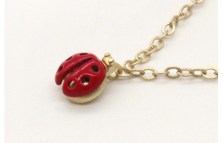 Solitario cadena eslabón pequeño en oro mate con m