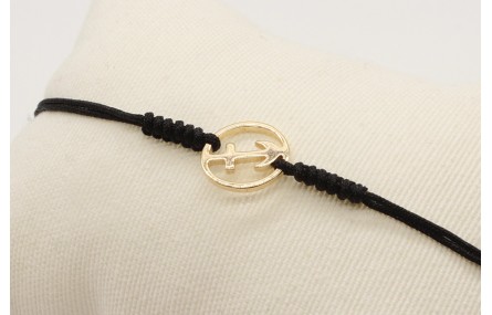 Pulsera nudo serpiente negro con signo del zodiaco