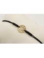 Pulsera nudo serpiente negro con signo del zodiaco