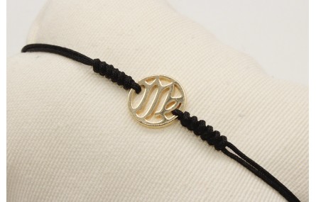 Pulsera nudo serpiente negro con signo del zodiaco