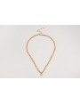 Collar con coralitos naranjas y colgante sol. Larg