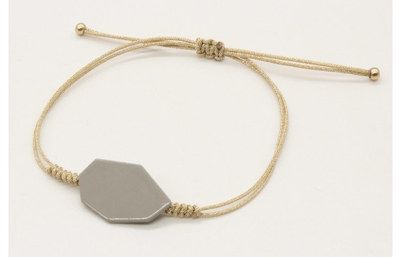 Pulsera nudo serpiente oro palido con pieza esmalt