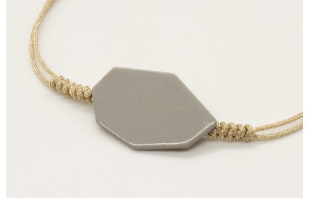 Pulsera nudo serpiente oro palido con pieza esmalt