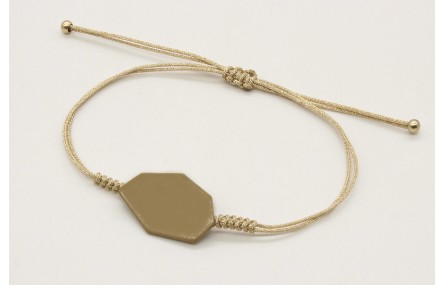 Pulsera nudo serpiente oro palido con pieza esmalt