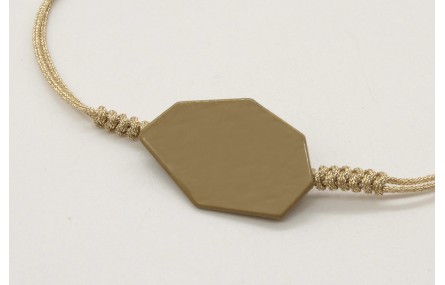 Pulsera nudo serpiente oro palido con pieza esmalt