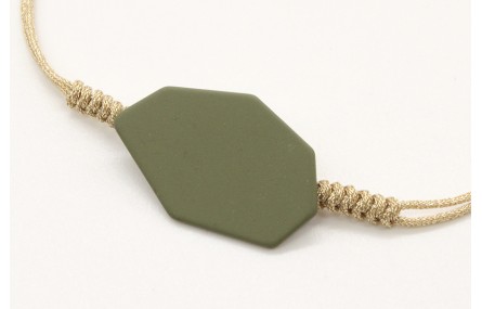 Pulsera nudo serpiente oro palido con pieza esmalt