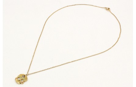 Collar con cadena de acero inoxidable y colgante c