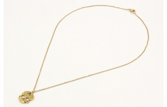 Collar con cadena de acero inoxidable y colgante c