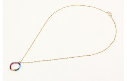 Collar con cadena de acero inoxidable y colgante a