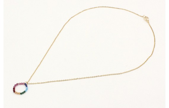 Collar con cadena de acero inoxidable y colgante a