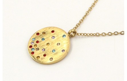 Collar con cadena de acero inoxidable y colgante b