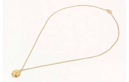 Collar con cadena de acero inoxidable y colgante e