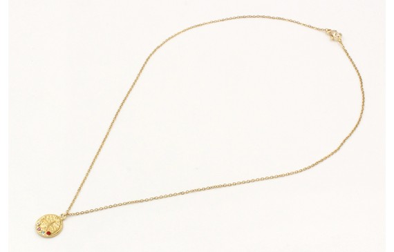 Collar con cadena de acero inoxidable y colgante e