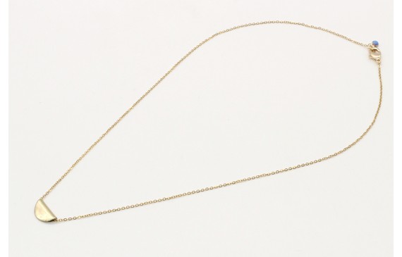 Solitario cadena eslabón pequeño oro brillo con mi