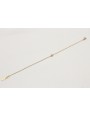Pulsera cadena eslabón pequeño oro brillo con bril
