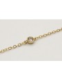 Pulsera cadena eslabón pequeño oro brillo con bril
