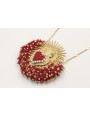 Collar sagrado corazón con corazón de miyuki rojo 