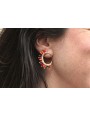 Pendientes irregulares con corales y facetadas cos