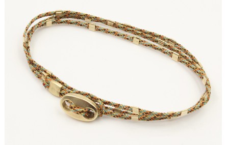 Pulseras micro driza colores azul,rosa y oro con t