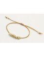 Pulsera hilo macra,e marrón claro con nudo macrame