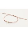 Pulsera nudo serpiente en color oro rosa con anill