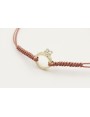 Pulsera nudo serpiente en color oro rosa con anill
