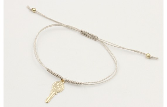 Pulsera nudo serpiente colo platedo con colgante l