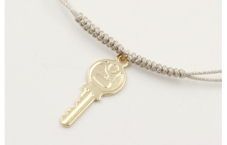 Pulsera nudo serpiente colo platedo con colgante l