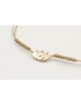 Pulsera macrame microdriza dorado con ojo turco do
