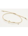 Pulsera macrame microdriza dorado con latido del c