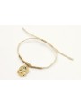 Pulsera hilo macarme oro palido con nudo macrame d
