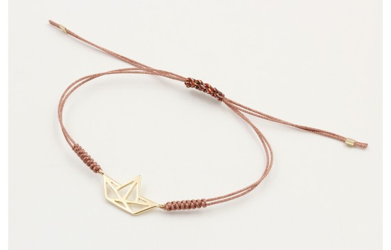 Pulsera hilo microdrusa oro rosa nudo serpiente co